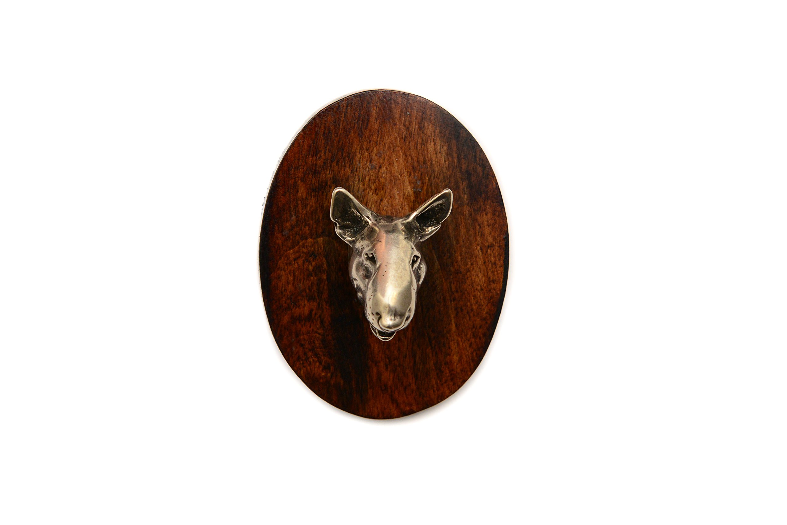 Art-Dog Dog Show Ring Clip Number Holder - Brooch with Clip Dog Show Exhibit Number Holder - Handmade Dog Show Accessory – Dog Tag Clip 7x5cm – Bull Terrier 3D — image 1