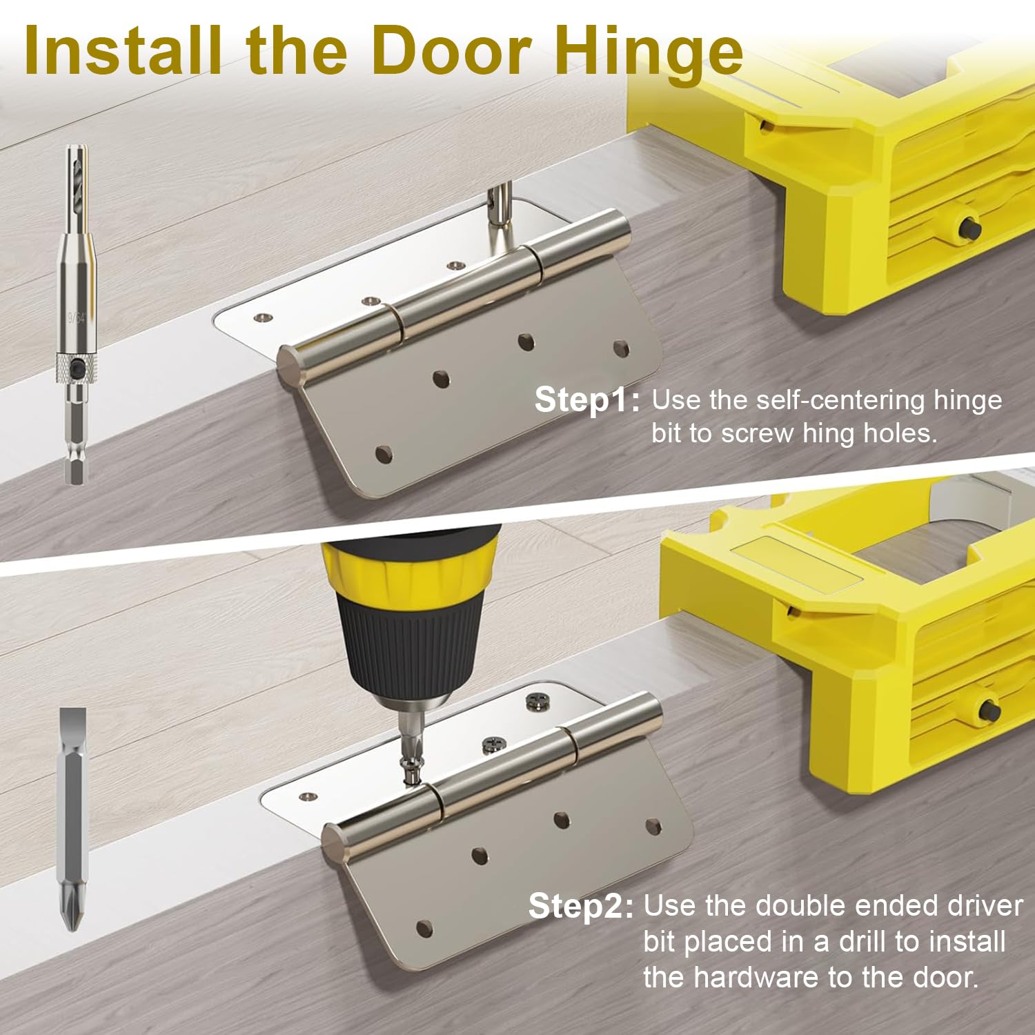 Infreecs Door Hinge Mortiser Jig for Router Door Hinge Installation Kit - Image 4