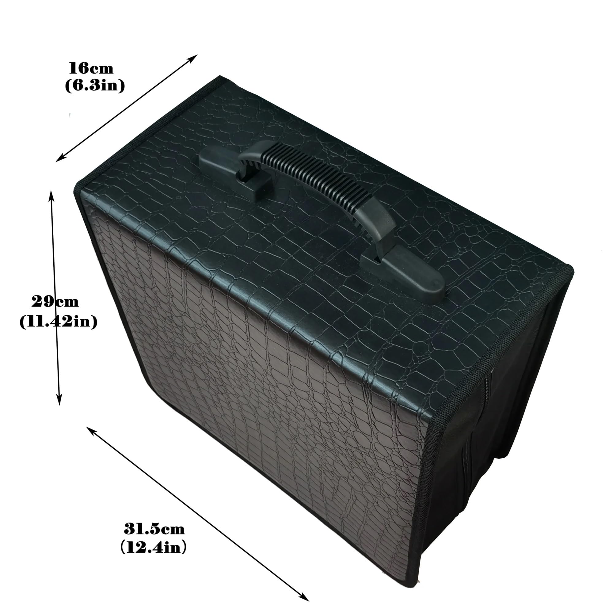 Funda para DVD Estuche for CD con Capacidad for 400 Discos, diseño de cocodrilo portátil, Bolsa Almacenamiento for DVD for Coche, a Prueba Polvo, Organizador doméstico Biblioteca Hogar