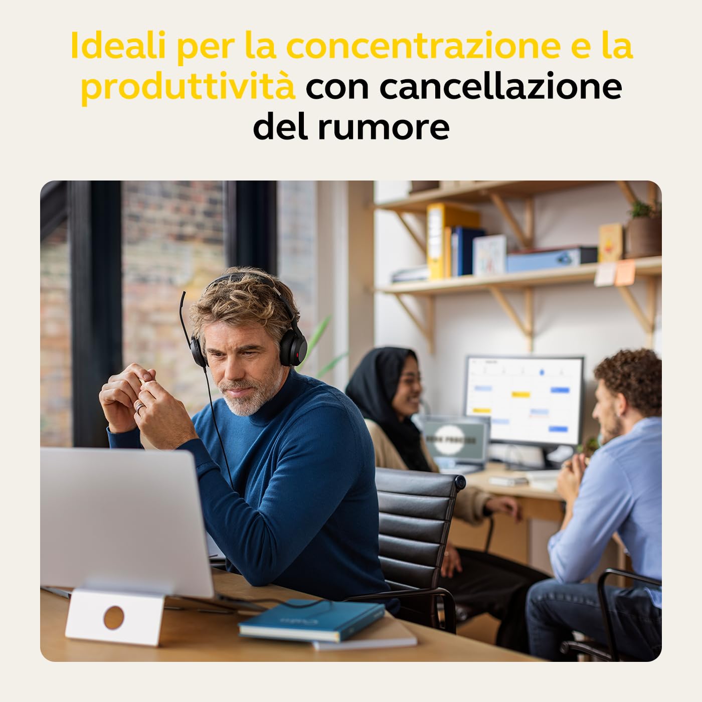 Jabra Evolve2 50 Cuffie Stereo cablate con Jabra Air Comfort, USB-A, Tutte le piattaforme, Stereo, Evolve2 50