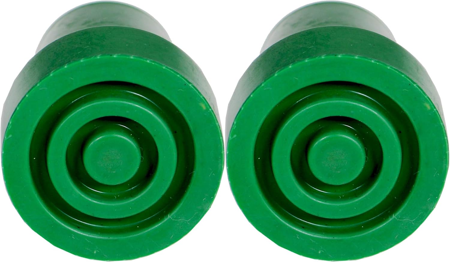 PCP Replacement ¾ Inch Cane Tips, 2 Pack Reinforced Rubber Walking Stick Feet, Green