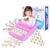 Educational Toys for Kids Ages 3-8&comma; Matching Letter Spelling Game ABC Learning&comma; learning toys for 4-7 year old girls &comma;Birthday Party Gifts Easter Basket Stuffer for 3 4 5 6 7 8 Year Olds Girls Pink