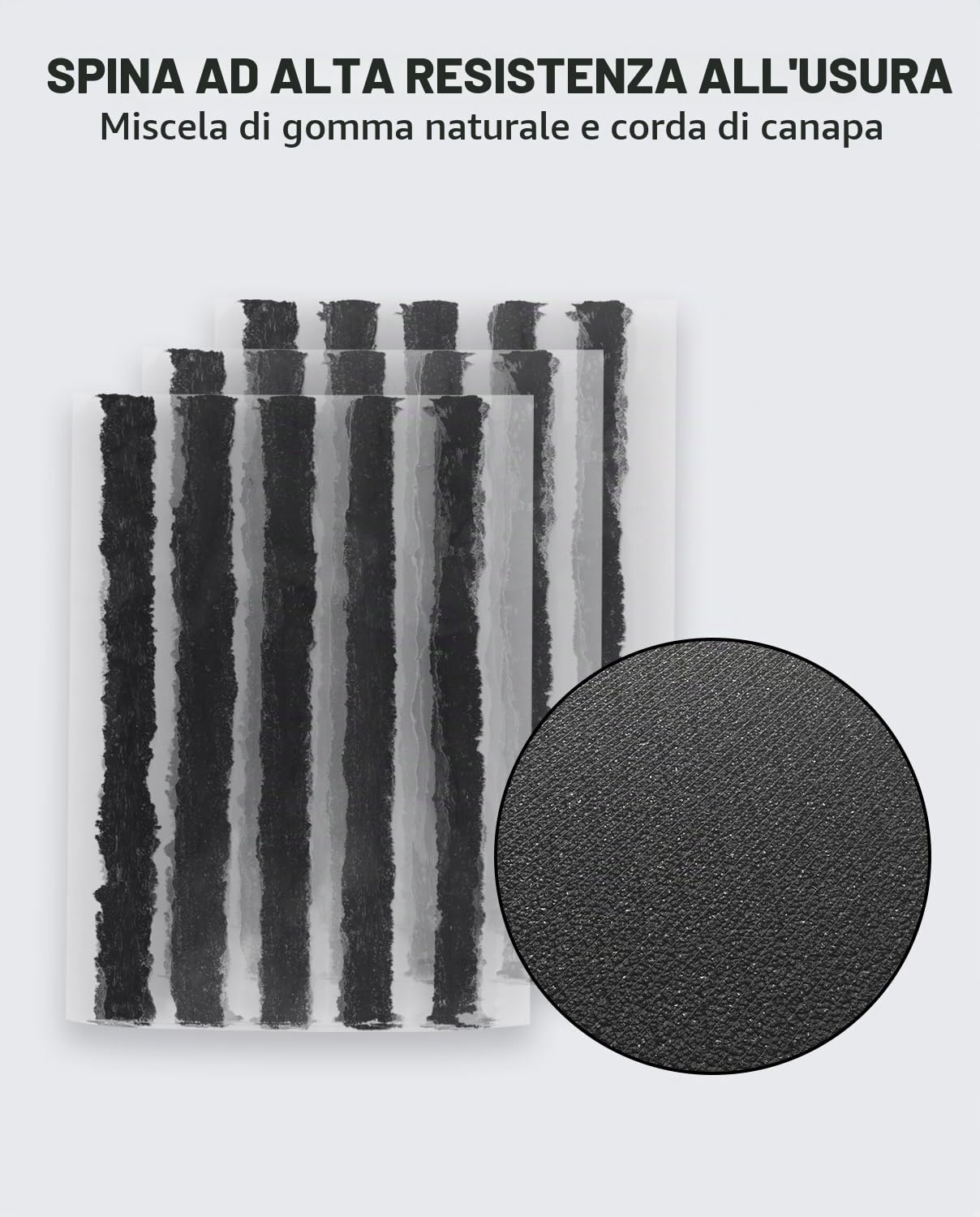 Fanttik Kit di riparazione per pneumatici, kit di 24 tappi per pneumatici resistenti, per riparare forature e patch, strumenti universali per riparazione pneumatici di auto, auto, moto, camion, ARB