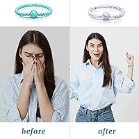 Vista 5 de Jadive 4 pulseras antináuseas para mareo y mareo por movimiento, bandas ajustables para náuseas por movimiento, mareos matutinos, mareos