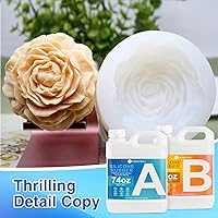 Vista 3 de CHANGTIKEJI Silicone Mold Making Kit, 148oz 10A Elastic Liquid Silica Gel for Casting Resin molds and Candle & Soap Mold,Fast Cure Translucent