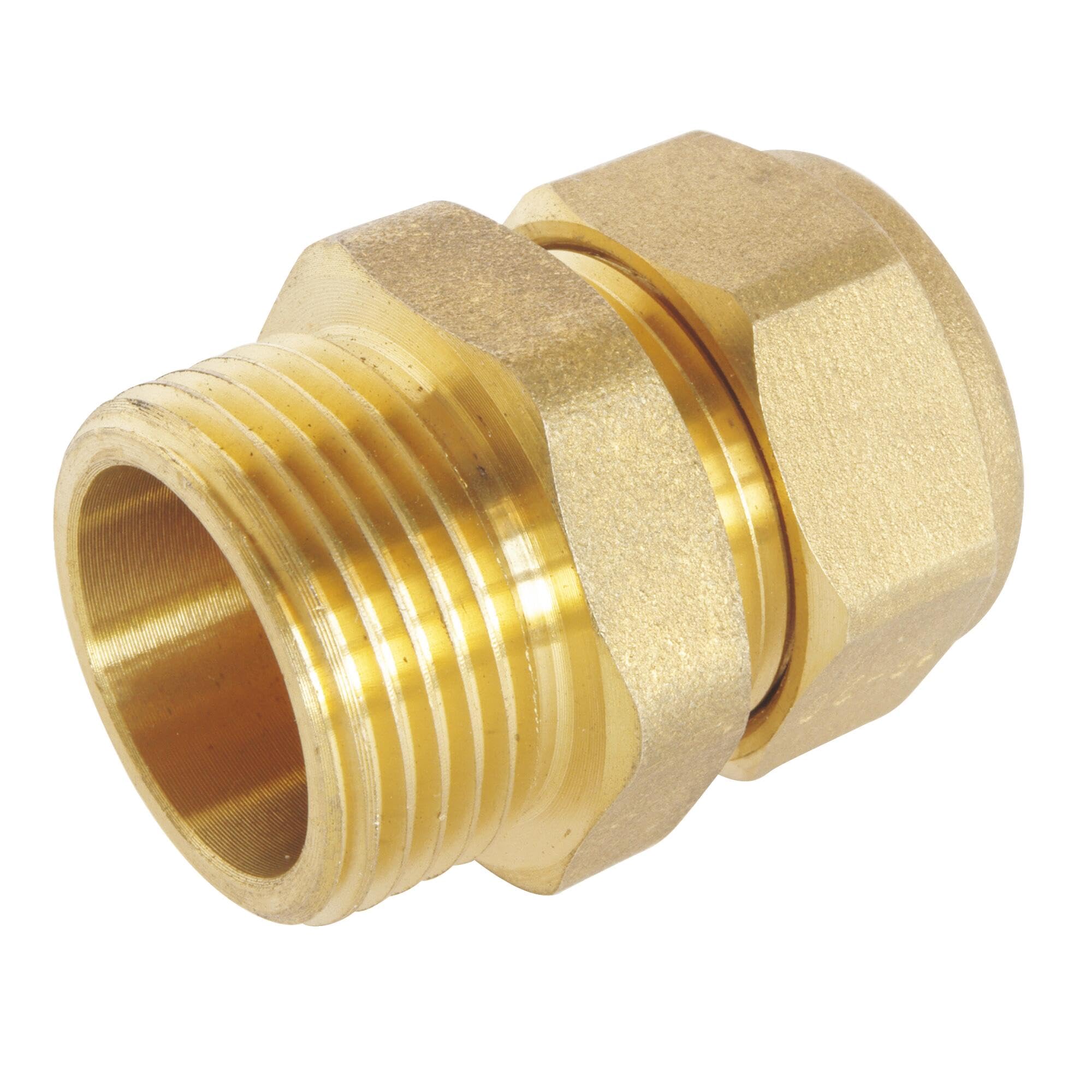 SOMATHERM FOR YOU, Raccord droit à visser pour tube PER Ø20 - Mâle 20/​27 - Installation facile sans outil spécifique, démontable, compatible eau chaude/​froide, pression max 10 bars