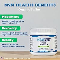 Vista 2 de Kala Health MSMPure MSM - Cristales de polvo fino de 8.8 onzas, cristales de azufre orgánico destilados 99.9% puros para la salud