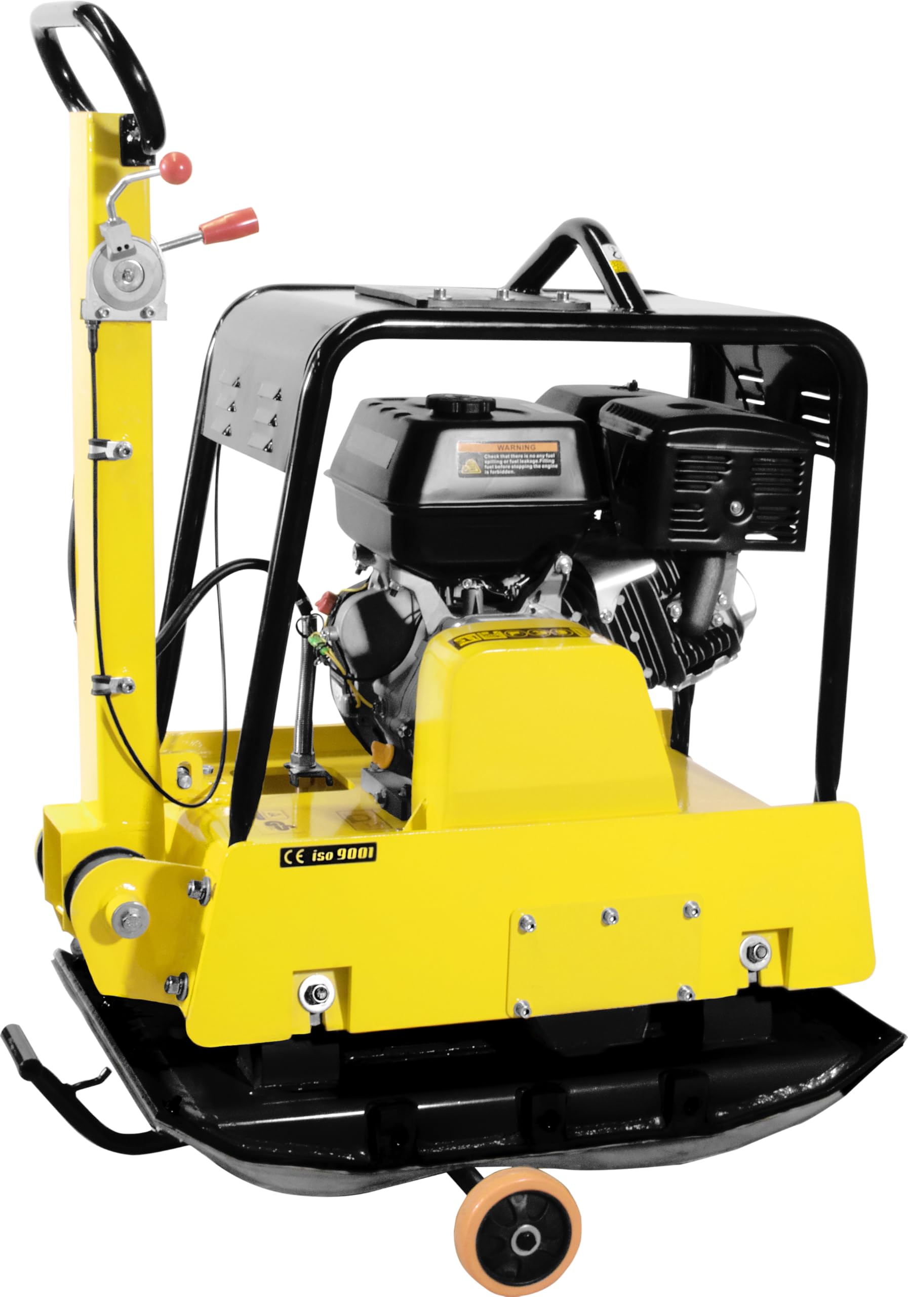 Güde Rüttelplatte GRP 260 (4-Takt-Motor, 389 cm³ Hubraum, 8,2/11 (kW/PS), 22 m/min Laufgeschwindigkeit, 38 kN max. Verdichtungsdruck, 90 cm Verdichtungstiefe, inkl. Polyurethanmatte und Fahrwerk)