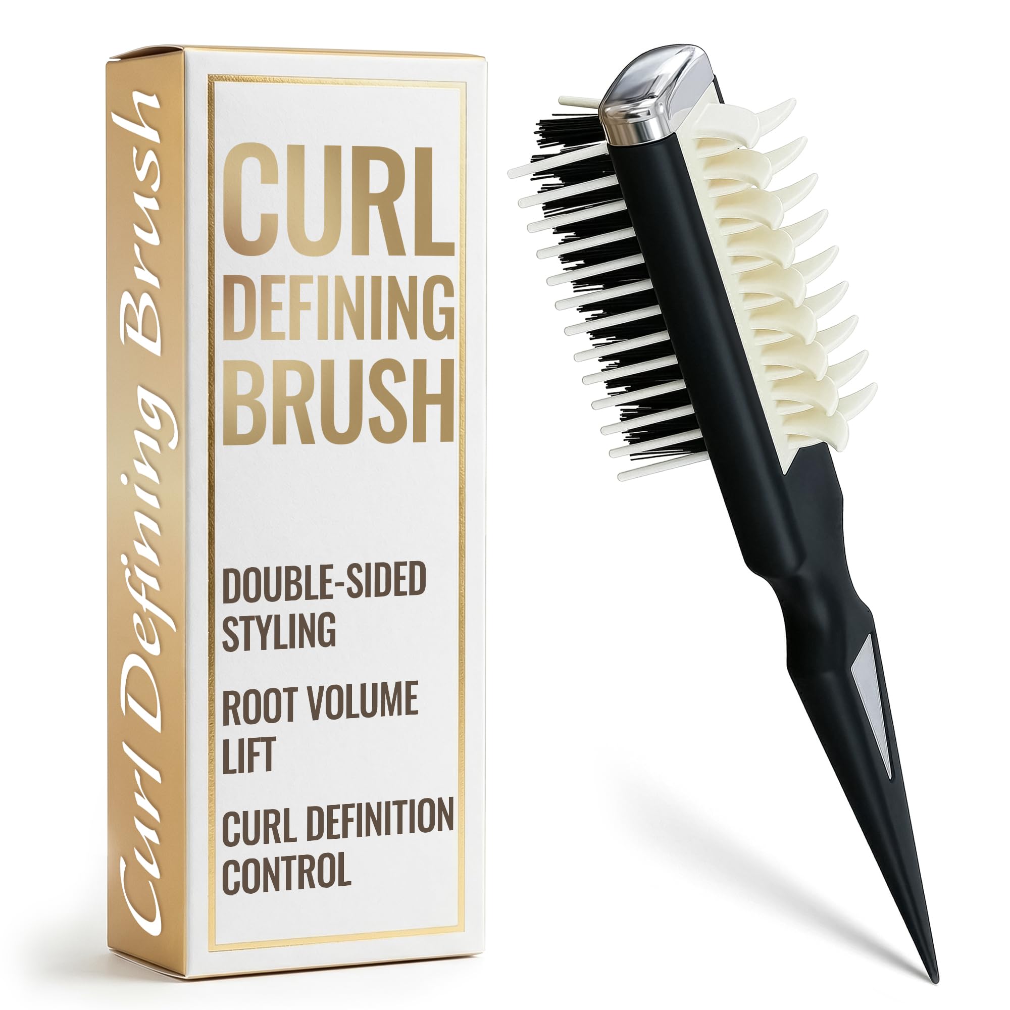 Curl Defining Comb for Fine Hair, Double Sided Teasing Brush