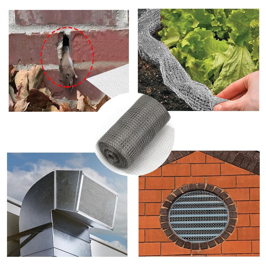 304 Edelstahl Drahtgeflecht 500x1000 Mm – 500 Mes Produktbild-Vorschau 2