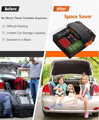 Miniatura 5 de FIVKLEMNZ Car Rooftop Cargo Carrier 21 Cubic, Roof Bag Waterproof Topper Luggage Carriers for All Vehicle withWithout Rack Bar Include Anti-Slip Mat