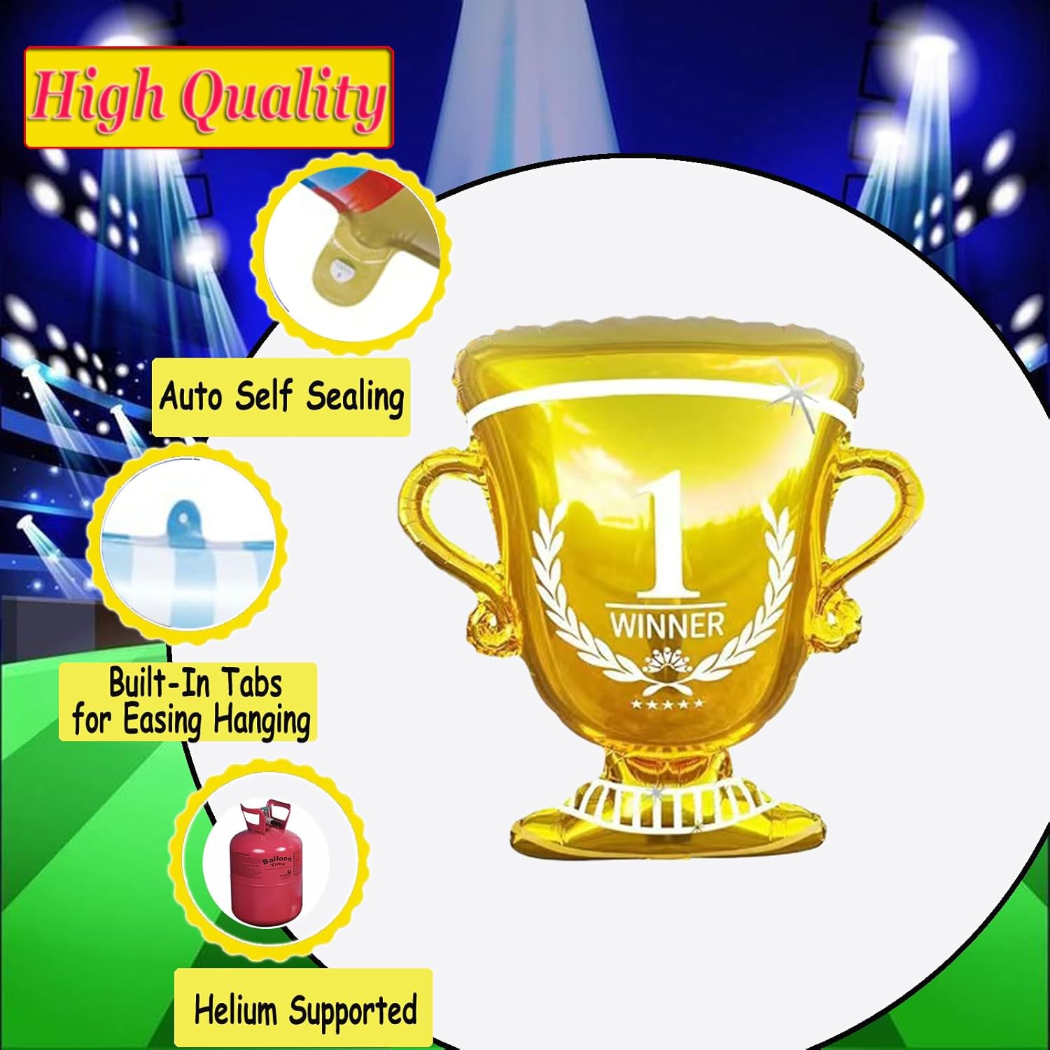 8 Pcs Soccer Party Decorations Balloons Set - Soccer Ball Balloons, Champion Trophy, World Cup Balloon for Soccer Birthday, Game Day Party, Team Victory Celebrations, Sports Theme Decor - Image 4