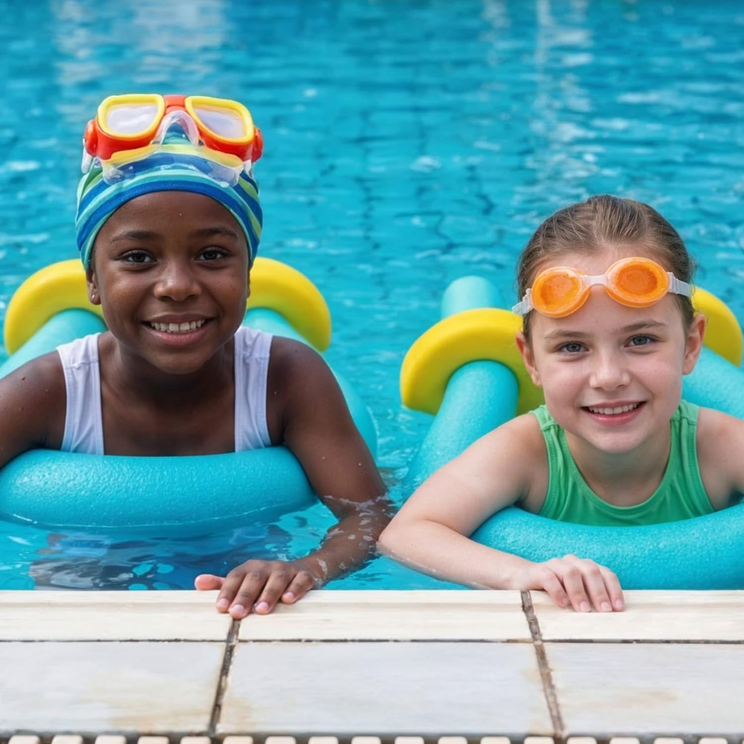 Pool Noodles Accessory: The Noodle Buddy - Child-Safe Swimming Aid for Kids. Enhances Fun, Confidence, Safety. Non-Slip Design. Ideal for Pools, Lakes, Beaches. Not a Life Saving Device.