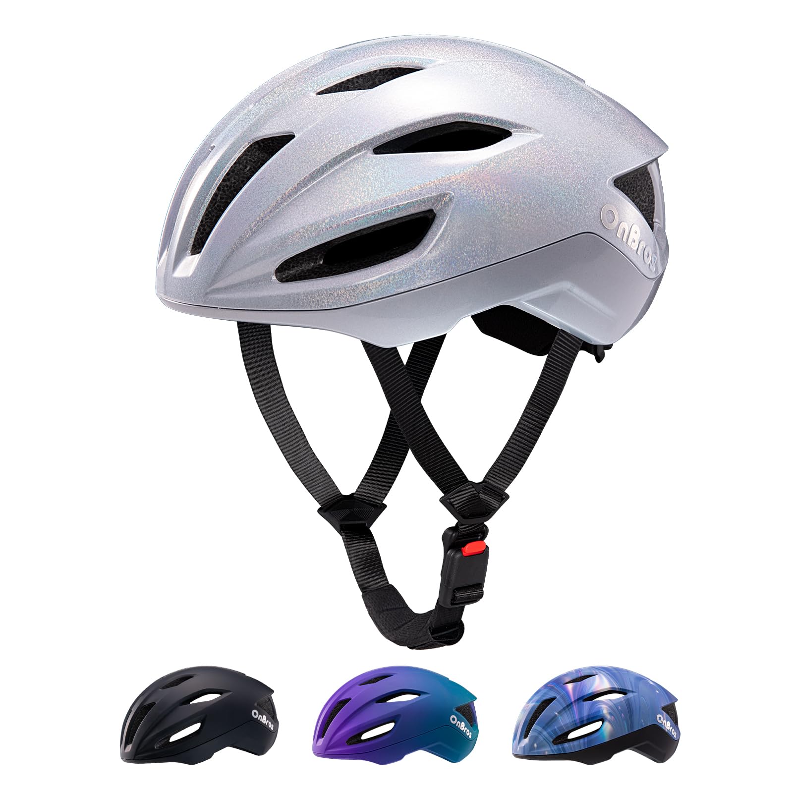 OnBros Rennradhelm, Verstellbar Fahrradhelm für Herren und Damen Leichter Fahrradhelm mit Abnehmbarer Innenfutter Helm Rennrad