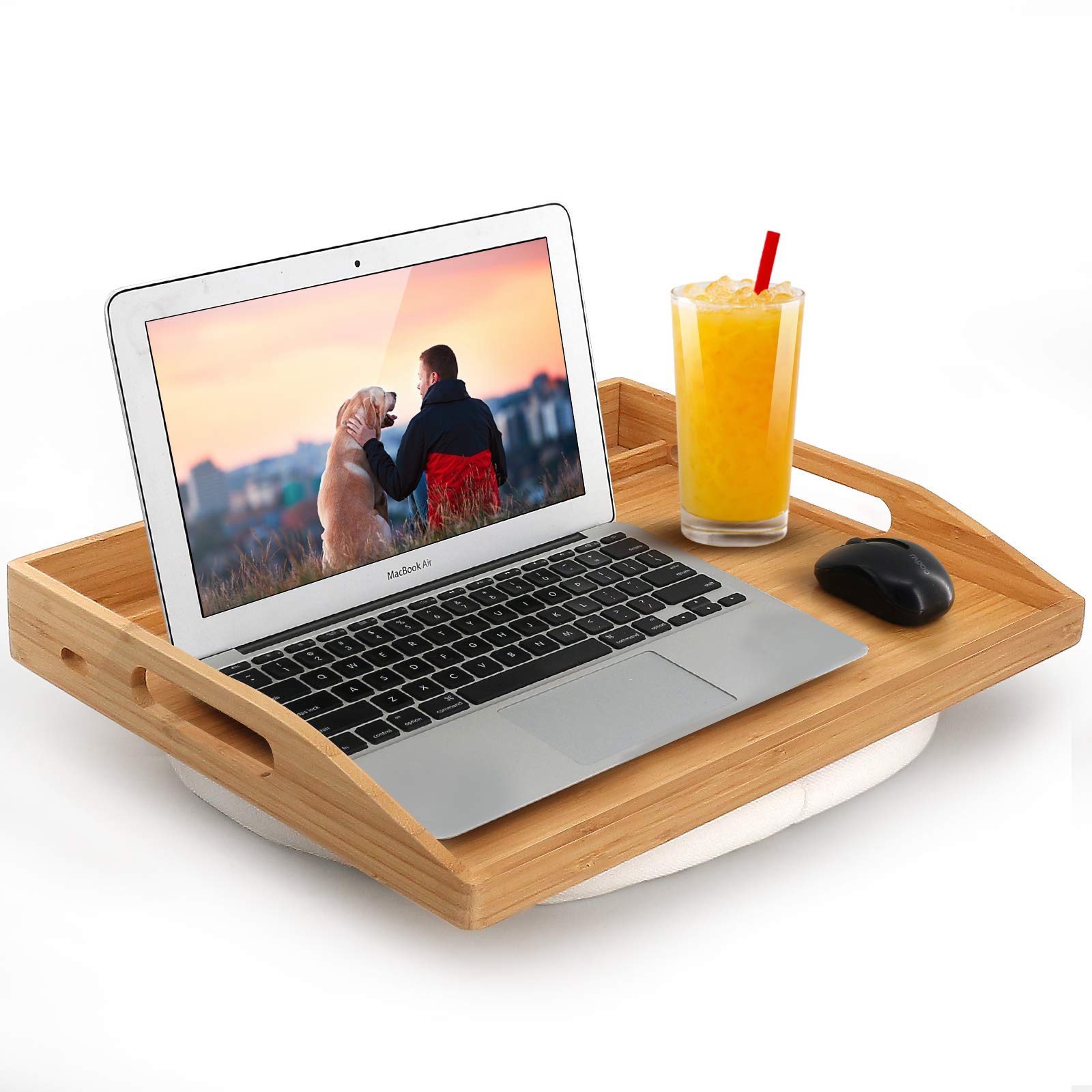 Portale Lap Desk with Cushion, Bed Trays for Eating and Laptops, Laptop