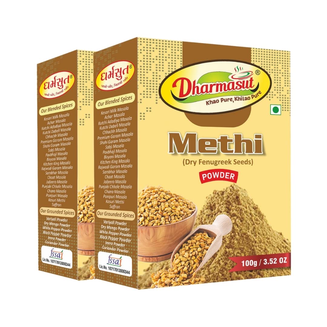 Dharmasut 100% Natural Methi Seed Powder|Fenugreek Powder 200Gm
