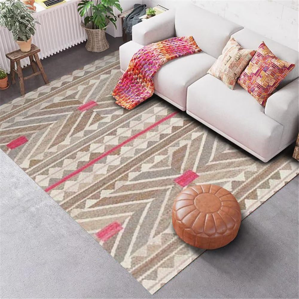 Tapis chambre fille motif flou anti dérapant pour coin chevet