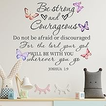 JAAMSO ROYALS Butterfly Bible Quote Wall Sticker 3D PVC Wall Decoration for Kids Room Decor (30CM x 60CM)