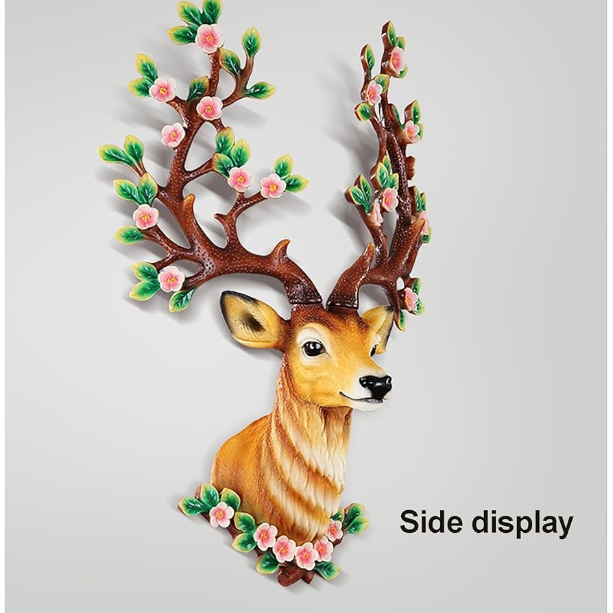 Amazon.co.jp: 鹿 オブジェ壁飾り アニマルヘッド インテリア鹿