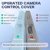 Vista 354 de Miracase - Funda diseñada para iPhone 13 Pro Max con protector de pantalla, [forro interior de microfibra suave antiarañazos], funda protectora