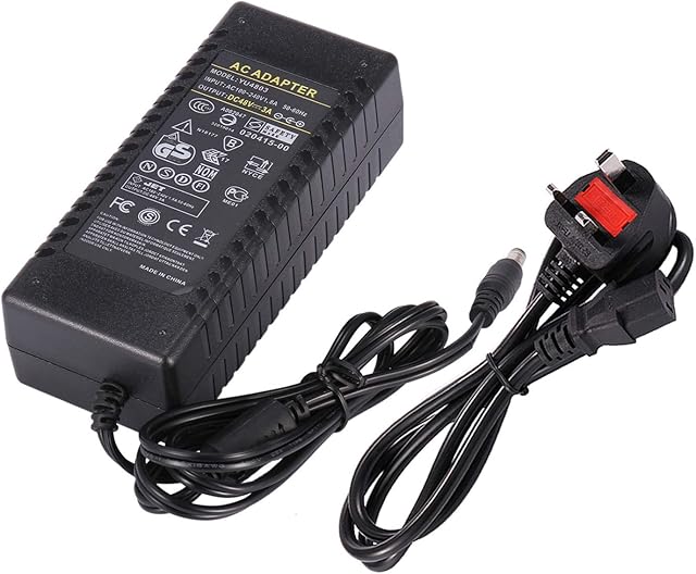 48V 3A Power Supply, COLM AC100-240V to DC48V 48 Volt 3 Amp 144W Adapter Switching Transformers 48V/3A for PoE Switch or PoE Injector with UK Power Cord