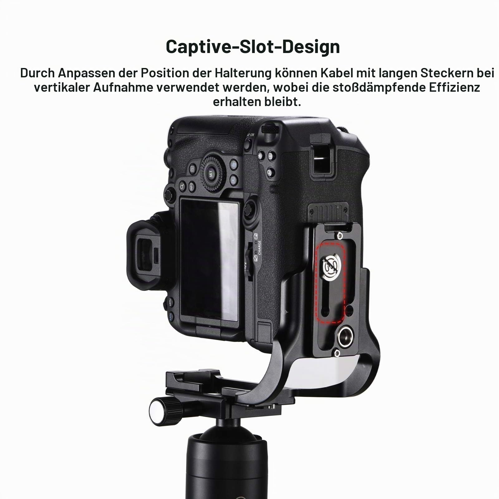 SUNWAYFOTO PCL-R5G Custom L-Halterung für Canon EOS R5/R6/R5C mit Batteriegriff BG-R10 & R5 Mark II/R5II mit BG-R20 Arca Swiss RRS kompatibel