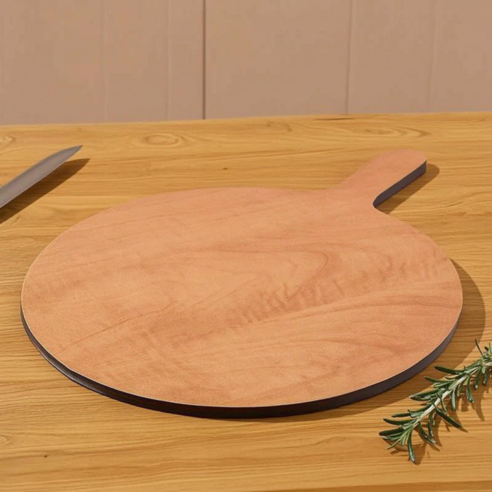 Pizza Serving Board Tagliere Pizza Rotondo Asse da Taglio Vassoio da Portata in Fibra di Legno Maneggevole E Sottile per Affettare E Porzionare Adatto a Uso Domestico Pizzeria Eventi