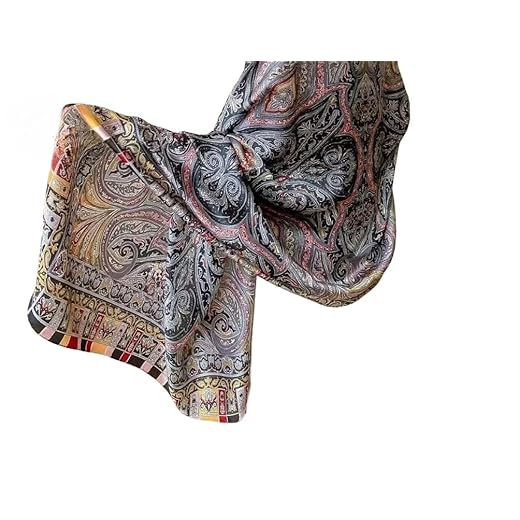 Lenço feminino elegante em cetim com estampa G, leve e sedoso, com proteção solar e multifuncional