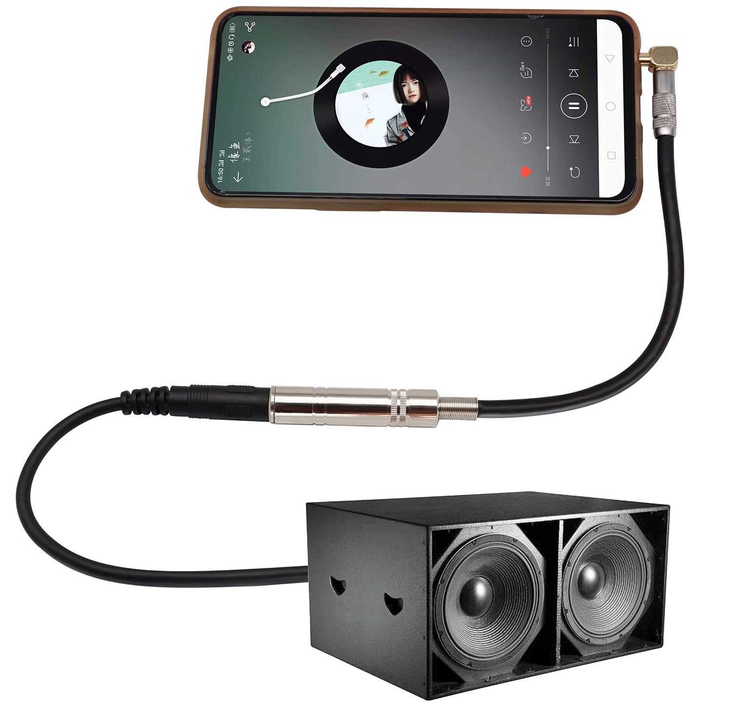 90 Degree 1/8 to 1/4 Stereo Adapter Cable, TRS 90 Degree 3.5mm Male to 6.35mm Female Stereo Audio Adapter for Amplifiers, Guitar,Home Theater Devices,Laptop etc.(9inch/24cm
