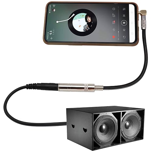 Adaptador de audio estéreo 3.5mm a 6.35mm 24cm miniatura 5