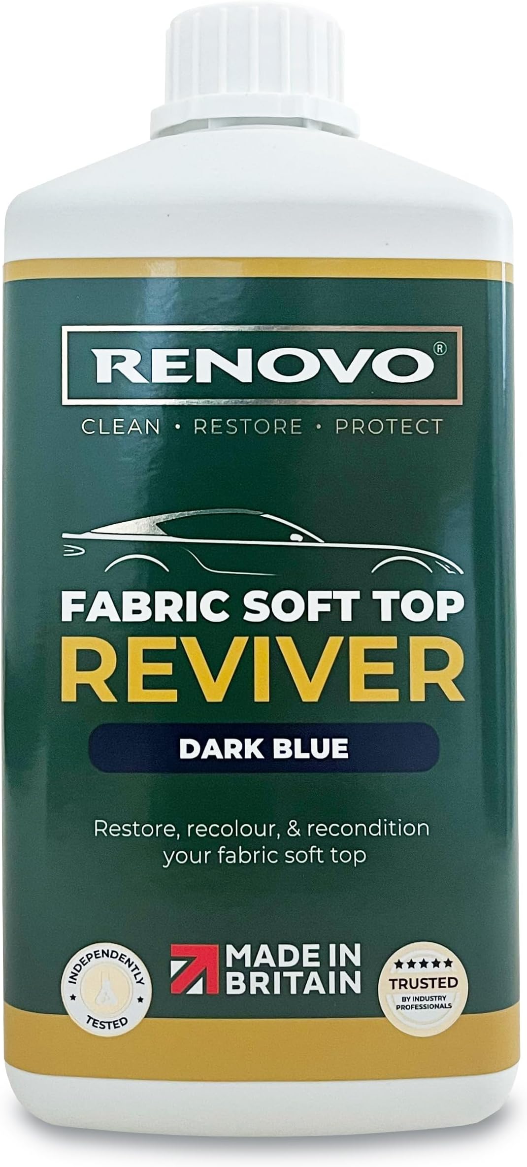 Renovo RHRBLU1122 International Soft Top Reviver, 1 Litre, Dark Blue