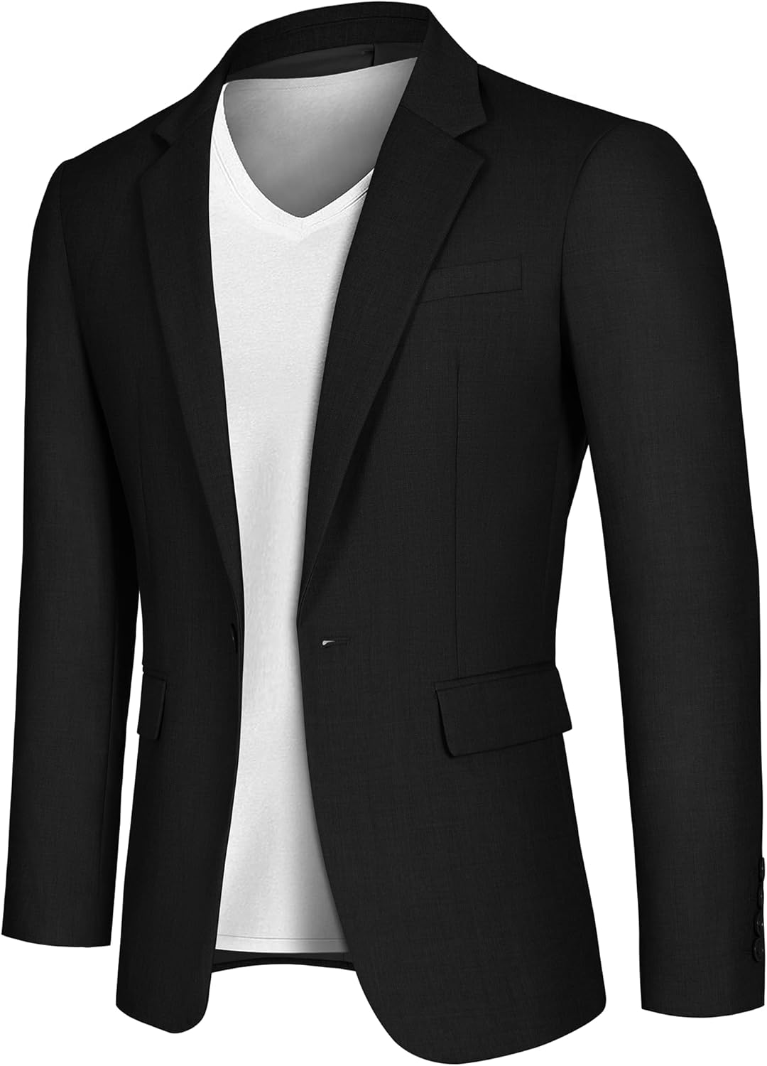 Vssjavun Blazer for Men Casual Suit Jackets Lightweight Sport Coat One Button Slim Fit Suits - Image 5