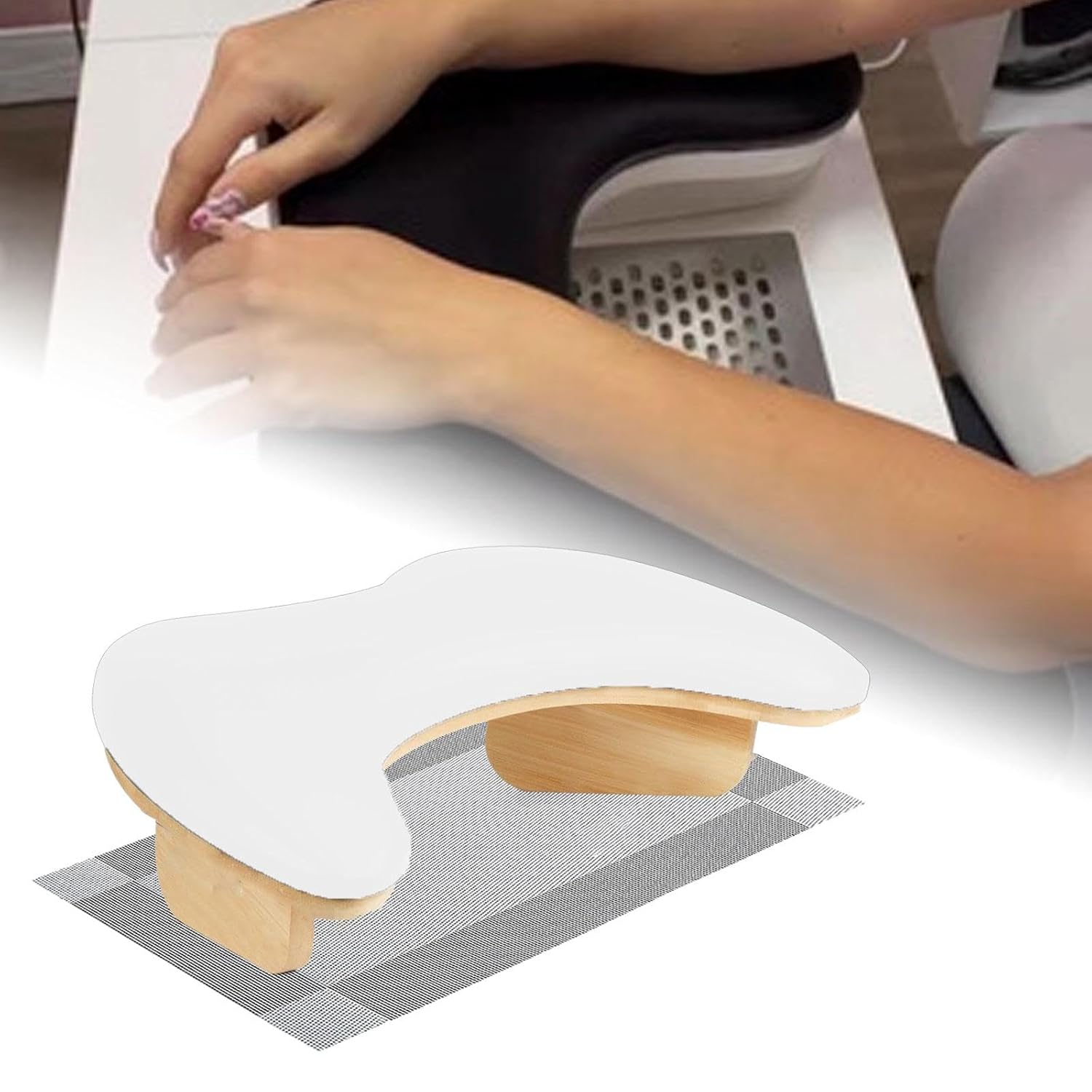 Generic Nail Arm Rest, Essential DIY Accessories, Portable Professional Gift, Nail Pillow, for Home Manicure, White