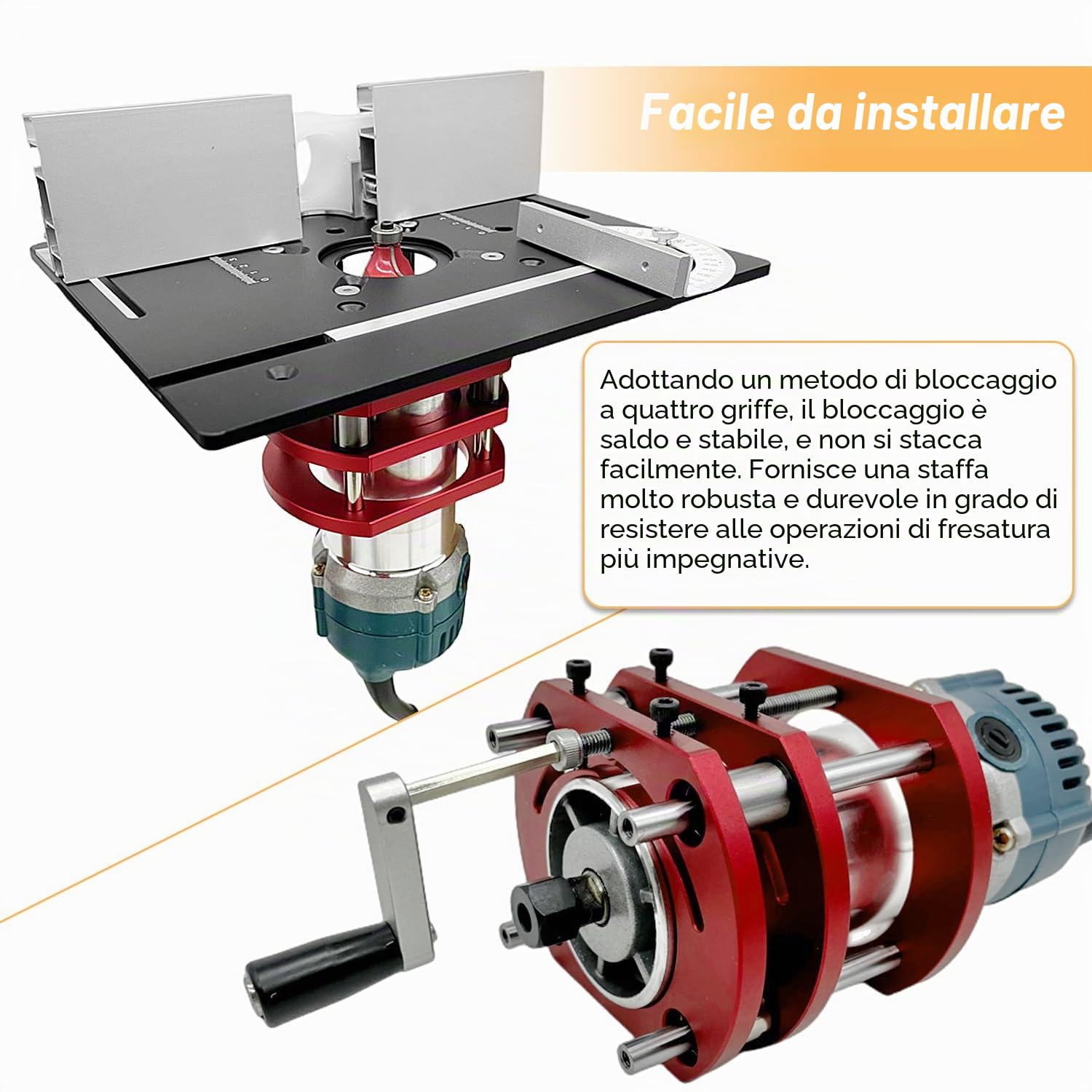 Set di 2 Piastra Fresatrice Da Banco in Alluminio, Piastre per Fresatura con Router Lift, Accessori per Fresatrice per La Lavorazione Del Legno