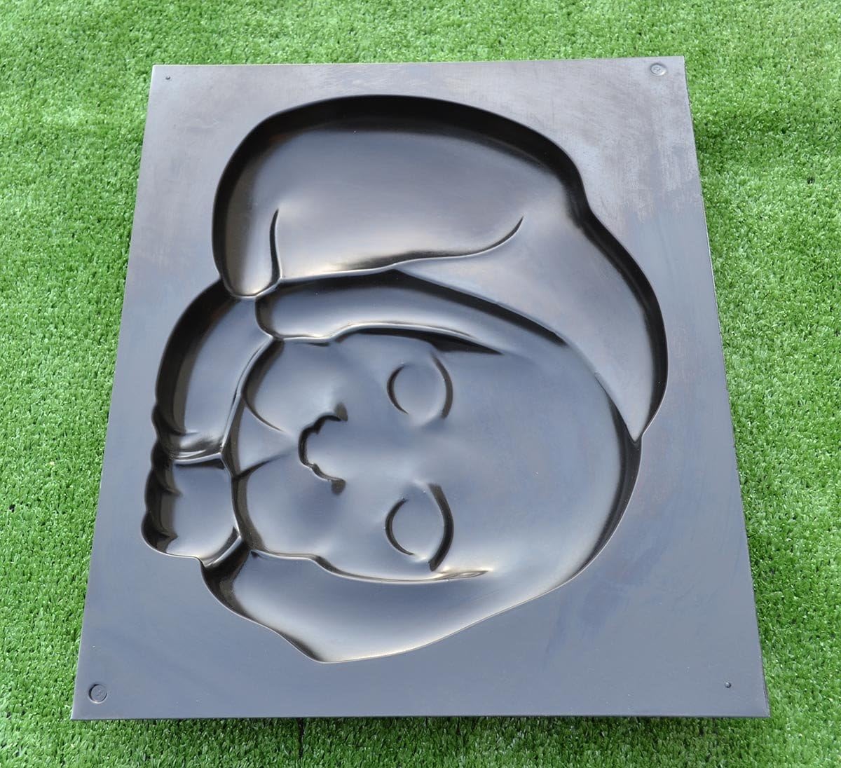 Concrete molds DIY Dog Stepping Stone Mold Mould Plaster Concrete Garden Path 15"x11"x1,37#S04