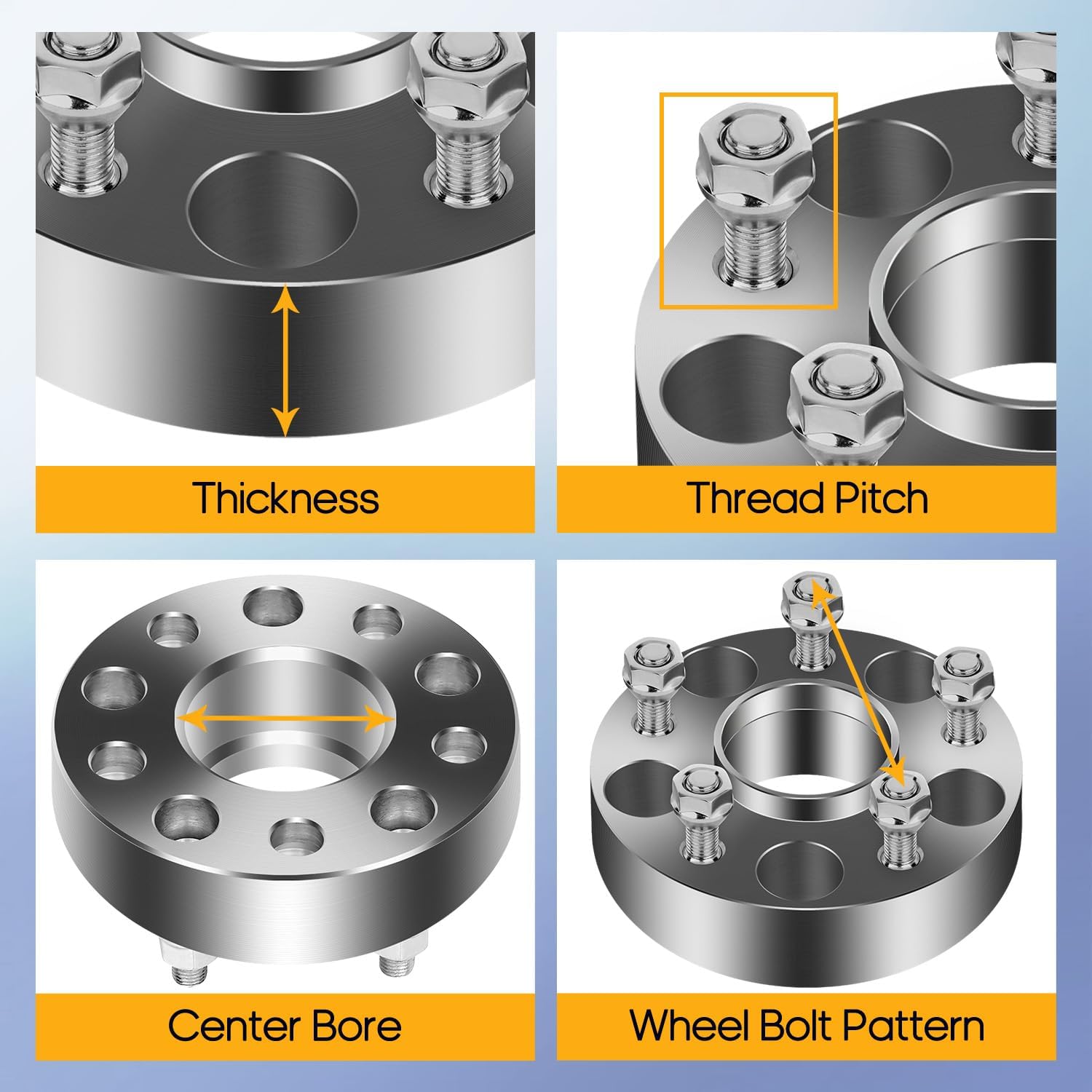 OCPTY 2PCS 5x4.5 to 5x4.5 Wheel Spacers 1.5" Wheel Adapters 12x1.5 Studs 64.1mm Center fit for 2001-2003 for Acura for CL / 2006-2011 for Acura for CSX / 2013-2020 for Acura for ILX