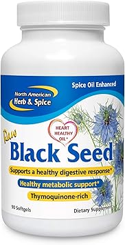 North American HERB & Spice Black Seed Oil 1000 mg - 90 Count - Liver, Gallbladder & Intestinal Function - Heart & Digestive Health - Black Seed Oil, Oregano Oil, Fennel - Non-GMO - 45 Servings
