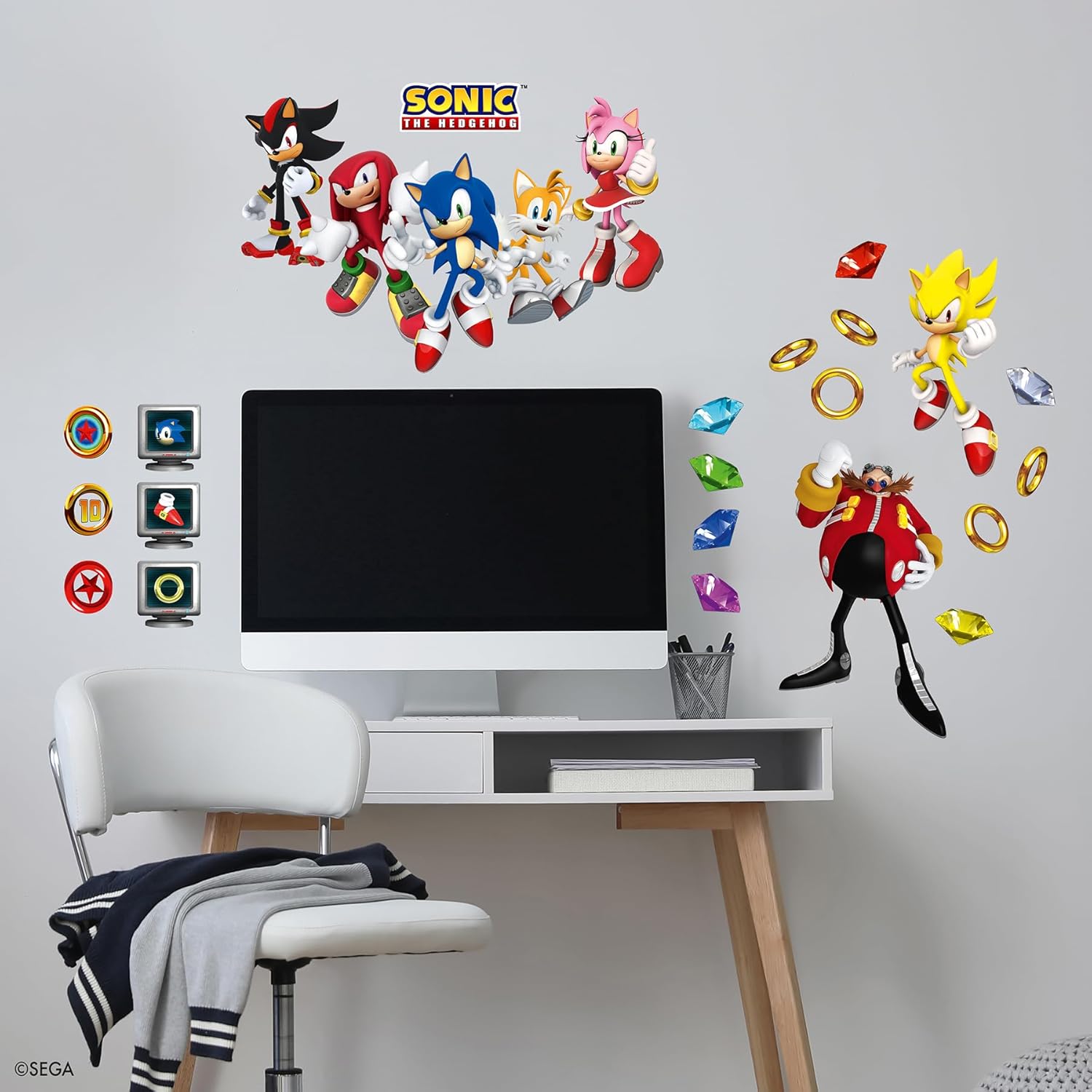 RoomMates Sonic The Hedgehog Characters Wall Decals, RMK5584SCS