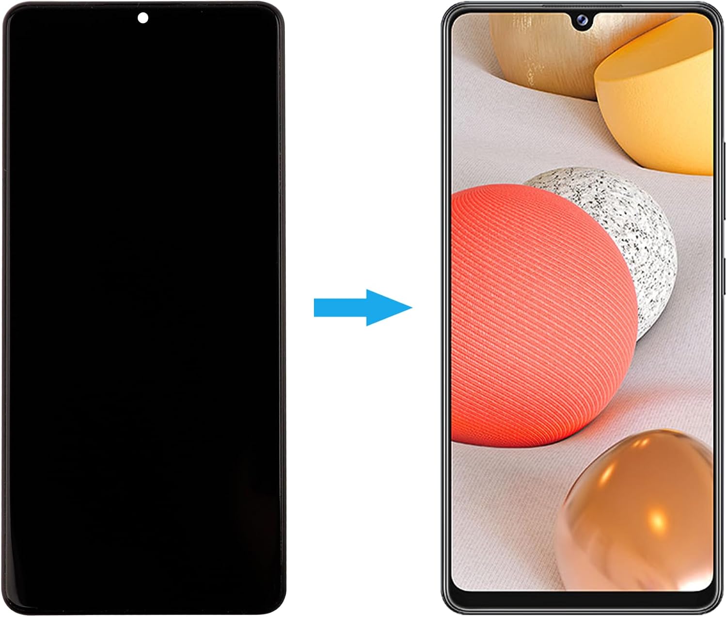 New OLED Display for Galaxy A42 5G A426 Touch Screen Digitizer Assembly Replacement with Technical Repair Tools Kit-Black,Supports Fingerprints