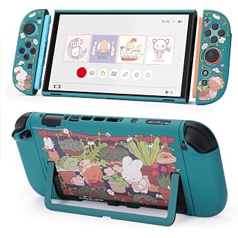 GeekShare Case Compatible with Switch 2, Cute Dockable Cartoon Case Compatible with Switch 2, Anti-Scratch and Shockproof Des