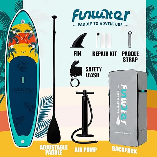Miniatura 40 de FunWater Stand Up Paddle Board Ultra-Light Inflatable Paddleboard with SUP Accessories for Adults & Youth of All Skill Levels