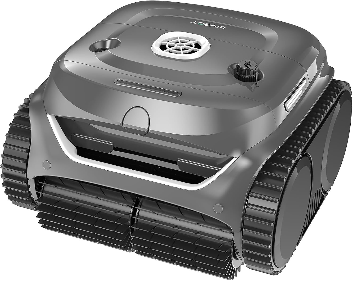 WYBOT C2 Cordless Robotic Pool Cleaner, Dual Filters, Wall Climbing & Waterline Cleaning, App Scheduling, Smart Navigation, Pool Vacuum for Inground -Grey&White