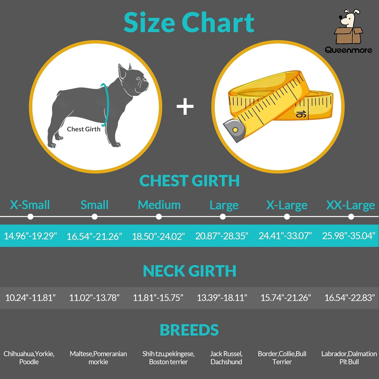 Queenmore Small Dog Life Jacket, Adjustable Pet Life Vest for Small and Medium Dogs with High Buoyancy, Rescue Handle, Reflective Bands for Boating, Canoeing, Swimming