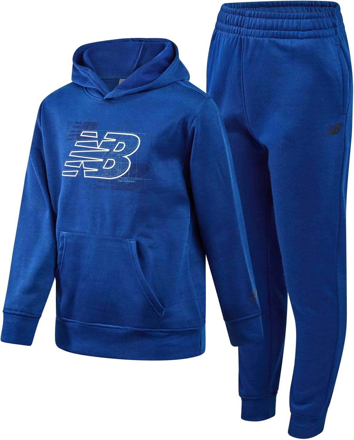 New Balance Boys Sweat Suit Set - 2 Piece Soft Fleece Pullover Hoodie & Jogger Sweatpants for Boys Tracksuit Set (8-16)