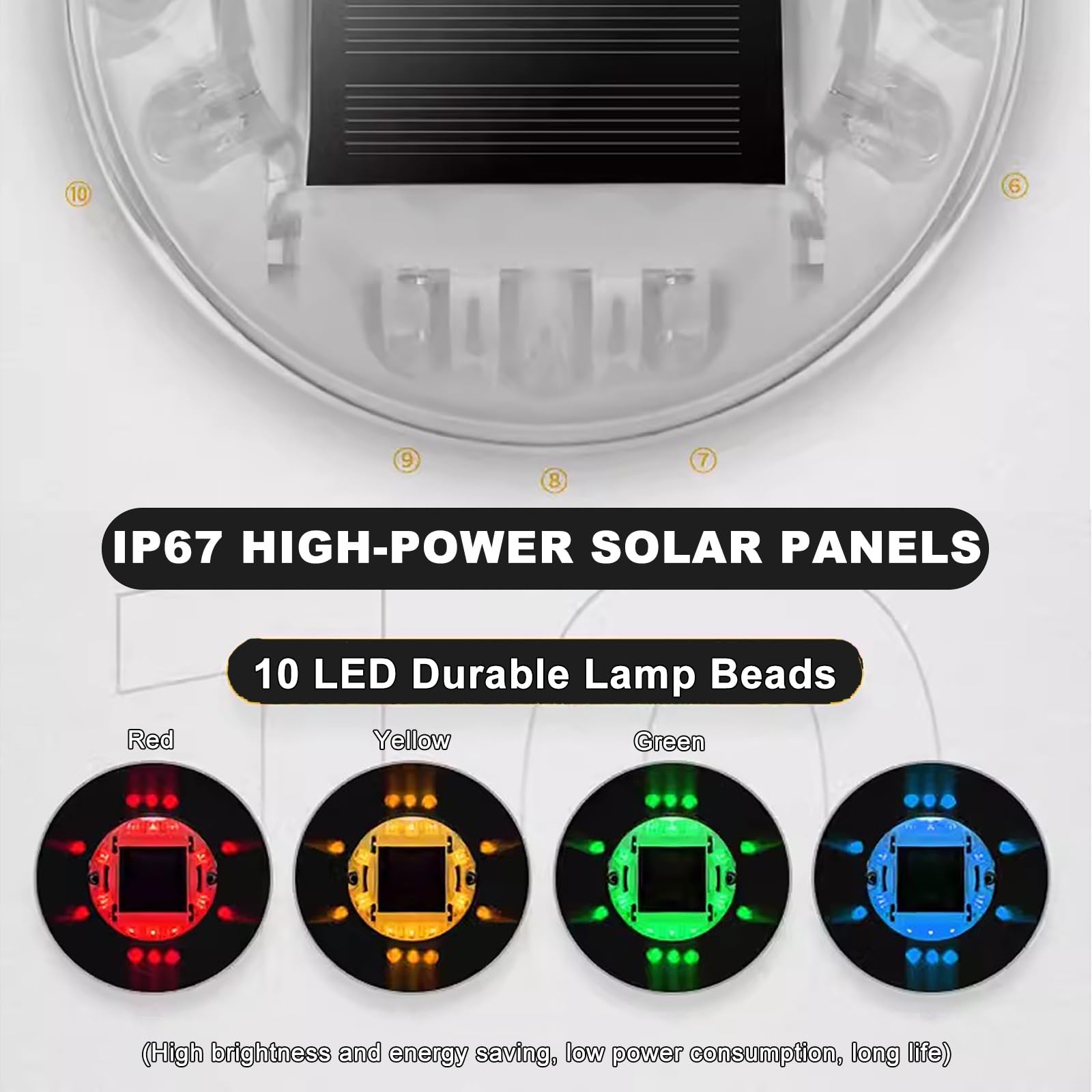 Bolardo De Seguridad para Entradas De Vehículos, Postes Delimitadores De Tráfico con Iluminación Solar Extraíble para Barreras De Acceso, Estacionamiento Y Control De Tráfico.