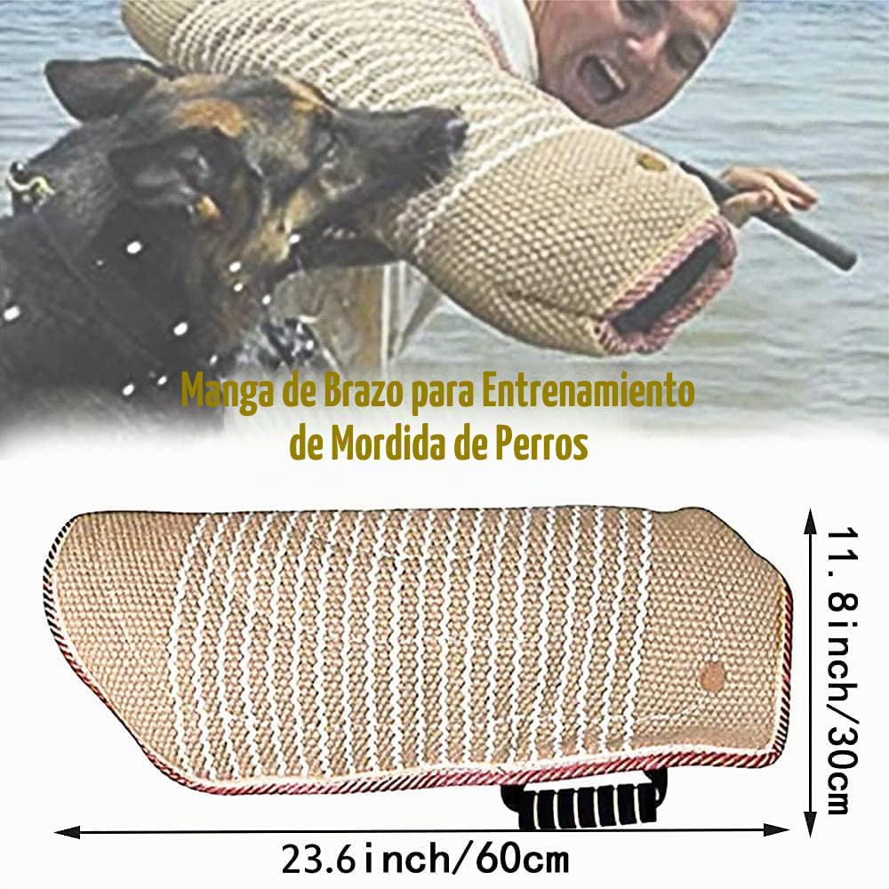 Hilt-Guard - Funda de protección para mordedura de Yute, Funda de Yute Suave para Mangas de protección Hecha a Mano con asa para Entrenamiento de Perros…