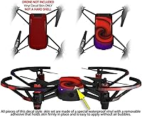 Vista 2 de Skin Decal Wrap 2 Pack para DJI Ryze Tello Drone Solids Collection rojo oscuro dron no incluido