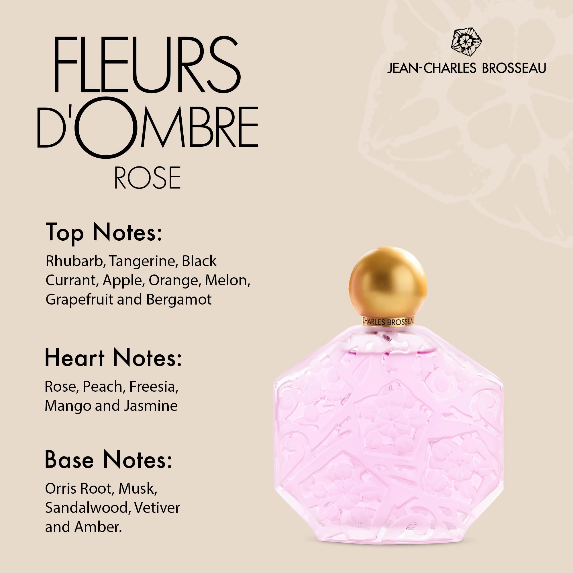 J CHARLES BROSSEAU Fleurs Rose woda toaletowa w sprayu, 100 ml, 1 opakowanie (1 x 100 ml)