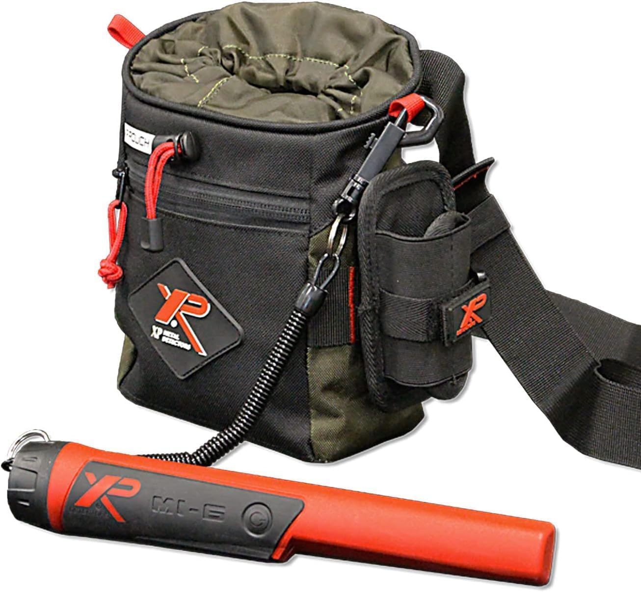 XP Metal Detectors Fundbeutel – mit einer großen zugänglichen Tasche und einer kleinen Reißverschlusstasche – Mehrere integrierte Molle-Befestigungssysteme (XPPOUCH)