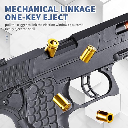 Miniatura 6 de Pistola de juguete, pistola de juguetes de bala suave para niños, pistola de espuma de juguete con 40 balas suaves, pistola de juguete de expulsión